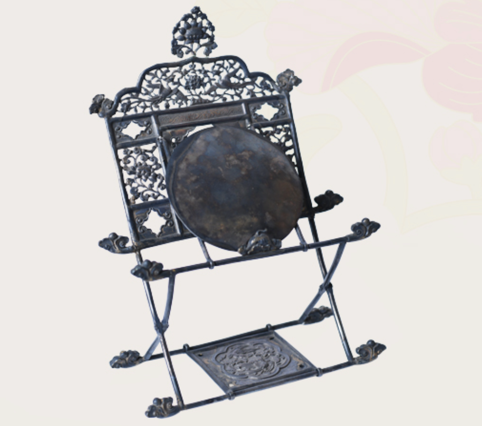 Suzhou Museum's Fengxi Peony Ancient Style Portable Makeup Mirror