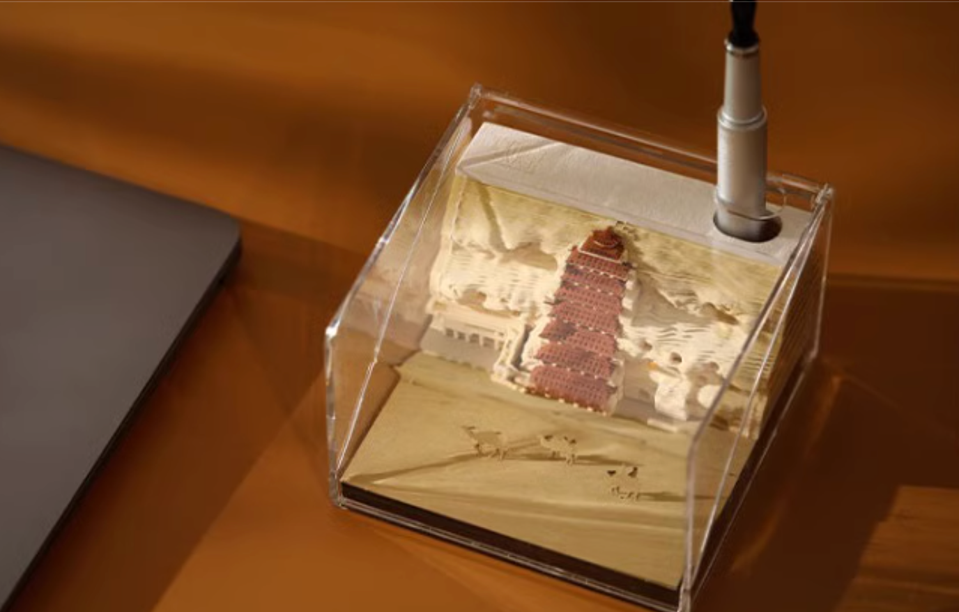 Dunhuang Research Institute's Dunhuang Nine-story Pagoda 3D Paper-cut Note Book Decoration